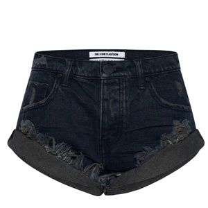 OneTeaspoon Fox Black Bandit Low-waist Denim Shorts